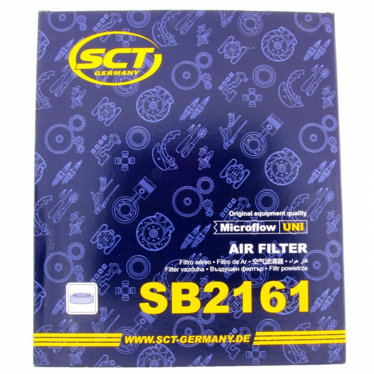 SCT Luftfilter SB2161 Motorfilter Servicefilter Ersatzfilter passend für Opel Astra G CC