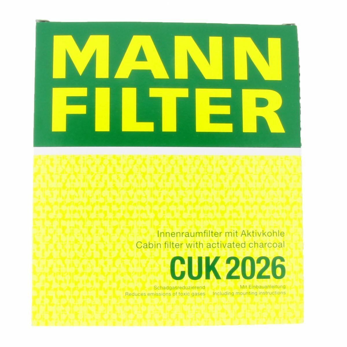 MANN Innenraumfilter Aktivkohle CUK2026 Filter passend für Fiat Ford Lancia