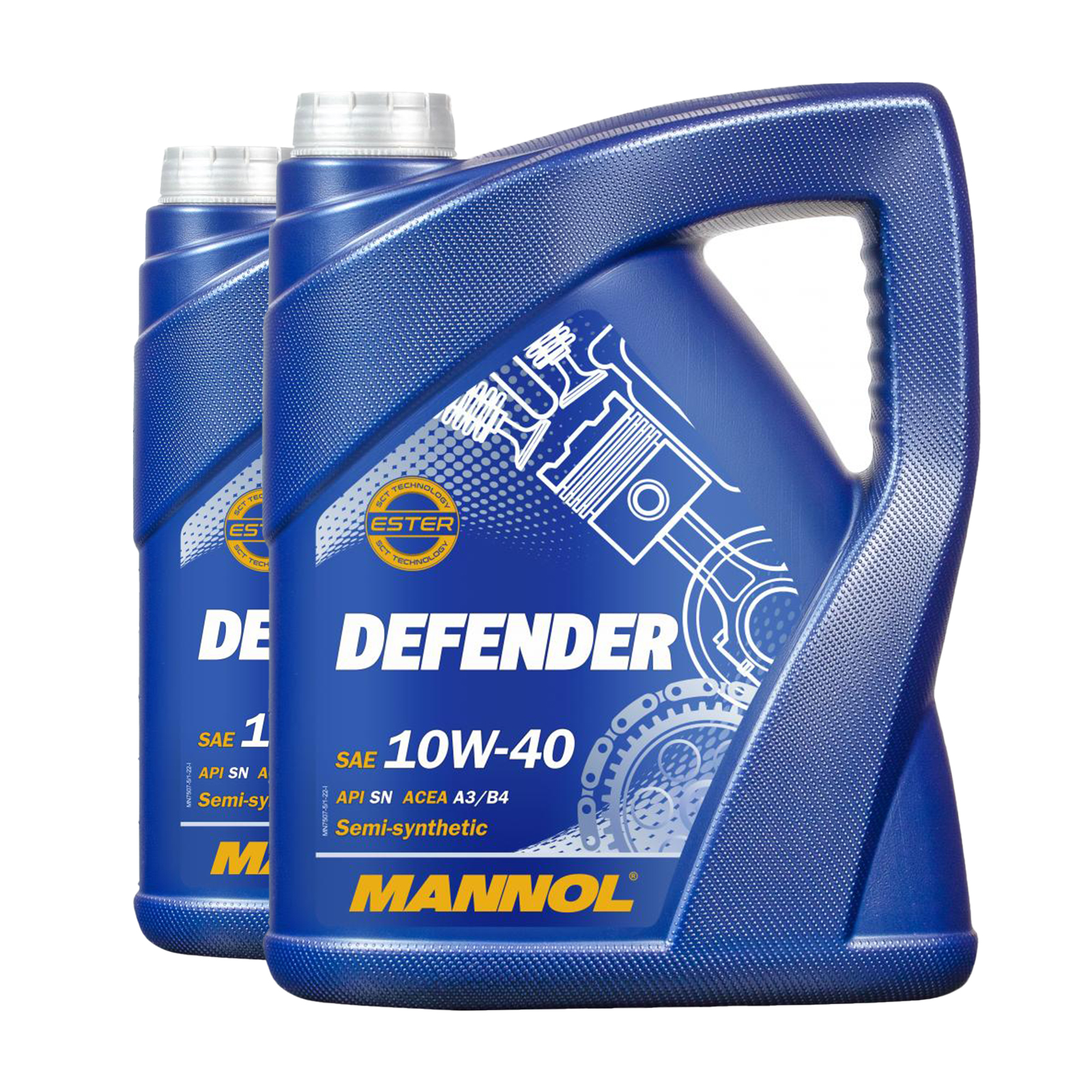 10 Liter (2x5) Mannol 7507 Defender 10W-40 Motoröl API SN VW 501.01  505.00 MB229.1