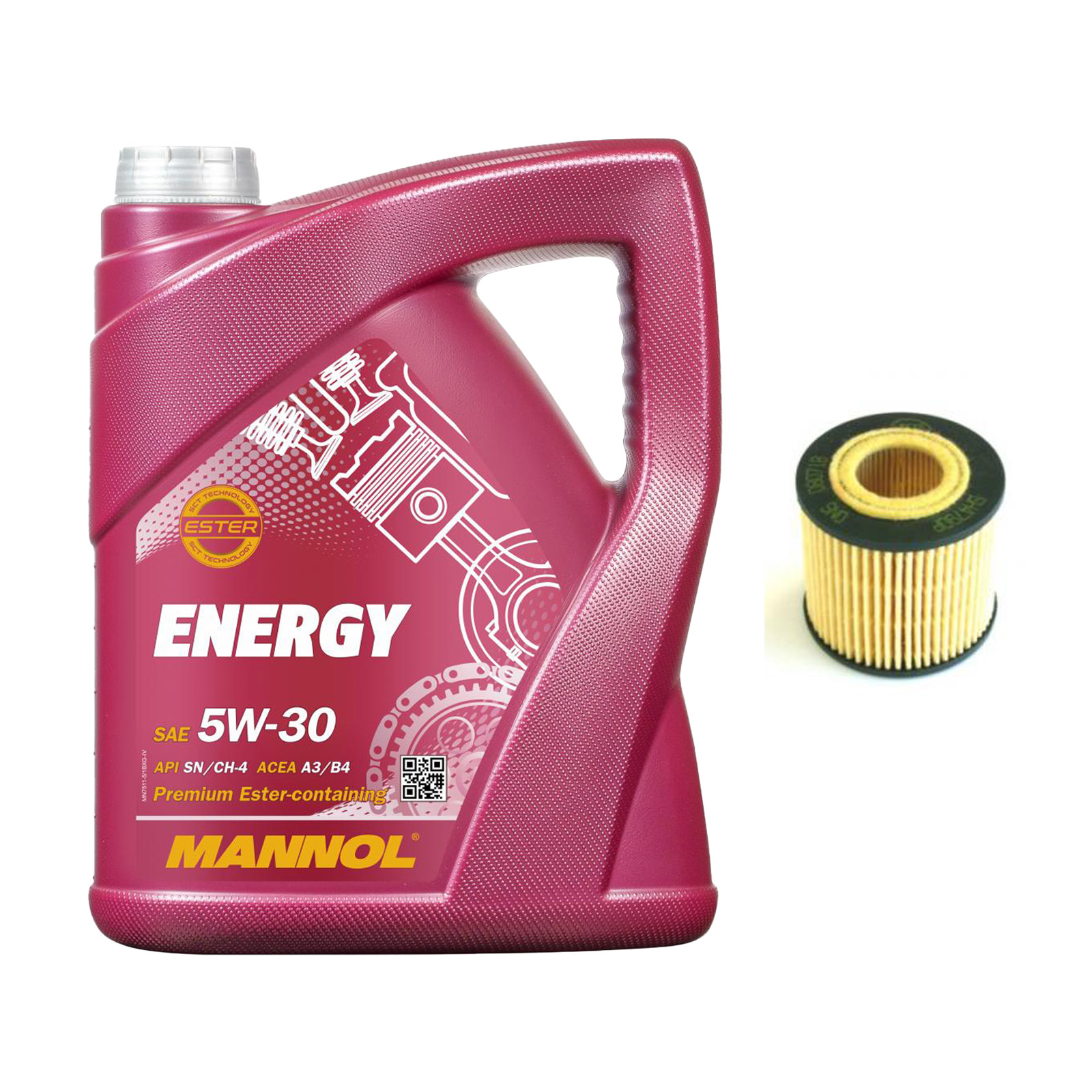 Inspektionskit MANNOL Energy 5W-30 für Skoda Fabia 1.2 Combi Praktik Roomster