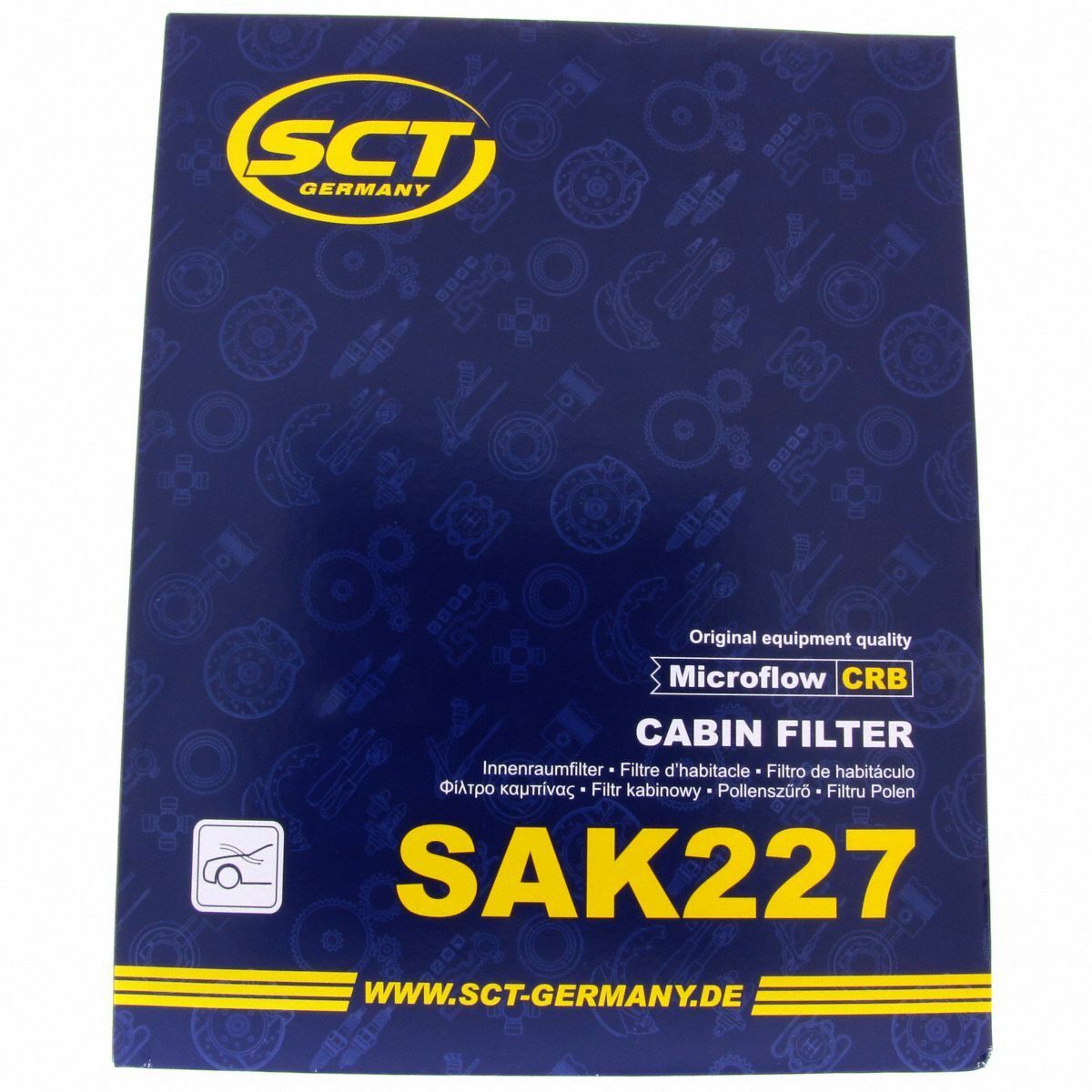 SCT Innenraumfilter mit Aktivkohle SAK 227 Luft Filter passend für Fiat Mercedes VW