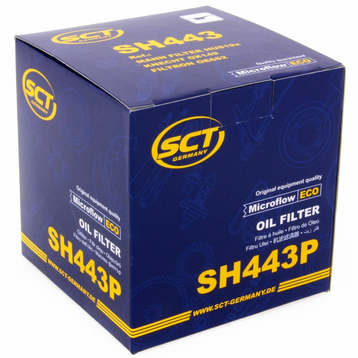 SCT Ölfilter SH 443 P Filter Motorfilter Servicefilter Patronenfilter passend für Volvo