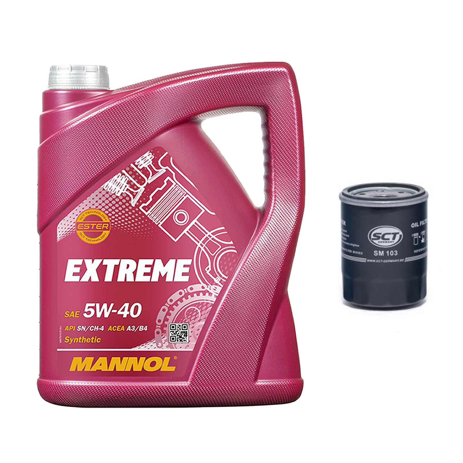 Inspektionskit MANNOL Extreme 5W-40 für Smart Forfour 1.1 1.3 1.5