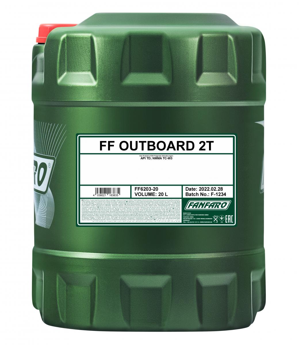 20 Liter (1x20) FANFARO Outboard 2T API TD Außenbord 2 Takt NMMA TC-W3 Boot
