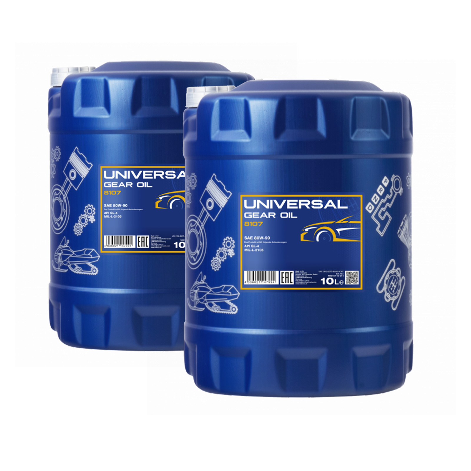 20 Liter (2x10) MANNOL Universal Getriebeöl 80W-90 API GL 4 80W90 Getriebe Öl 20 Liter (2x10) MANNOL Universal Getriebeöl 80W-90 API GL 4 80W90 Getriebe Öl