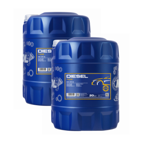 40 Liter (2x20) MANNOL Diesel 15W-40 CH-4 SL 15W40 Motoröl ÖL 4036021161440