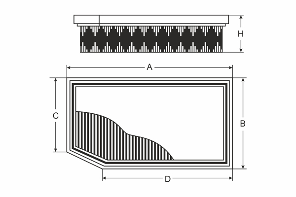 Luftfilter Fahrzeugfilter SB2300 Motorluftfilter Luft Filter passend für BMW X3 SCT