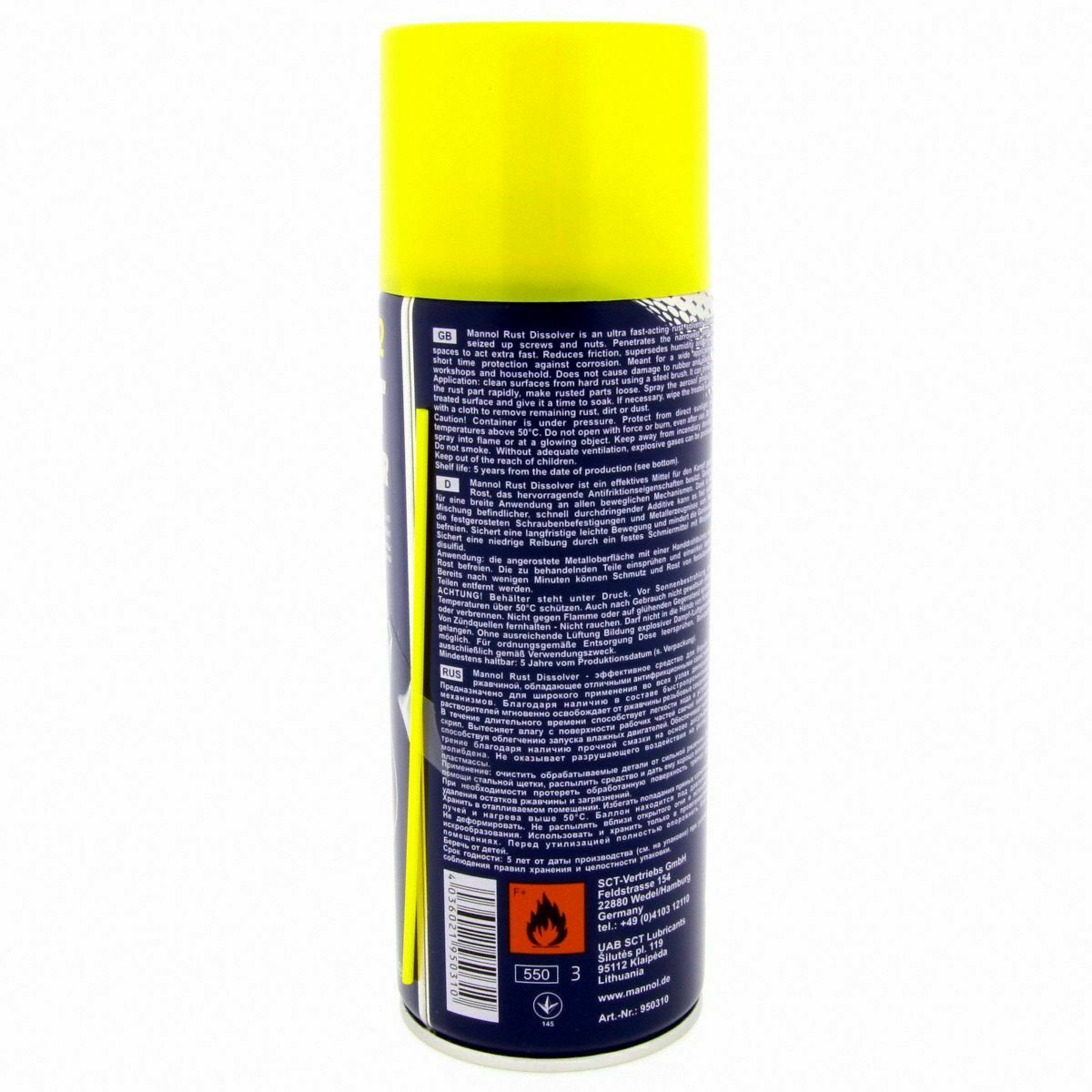 3x 450ml MANNOL 9932 Rust Dissolver Rostlöser Rostentferner