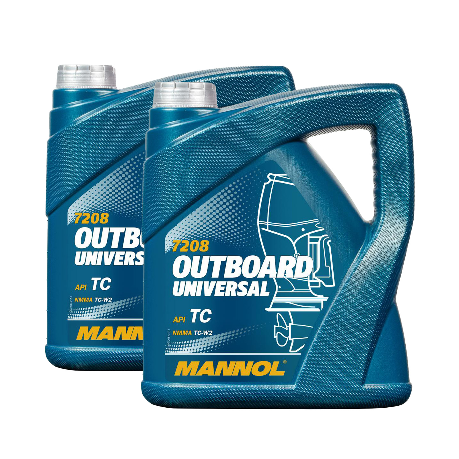 8 Liter (2x4) MANNOL Outboard Universal API TC Motoröl Außenbordmotoröl