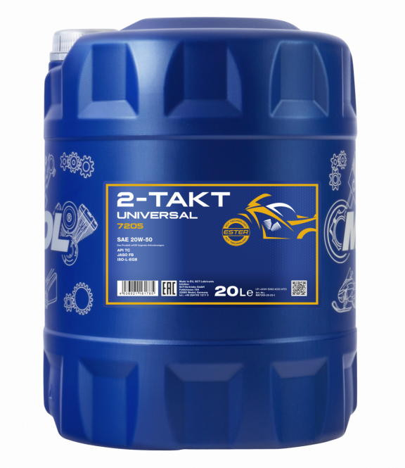 80 Liter (4x20) MANNOL 2-Takt Universal 7205 API TC JASO FB ISO L-EGD Motorradöl