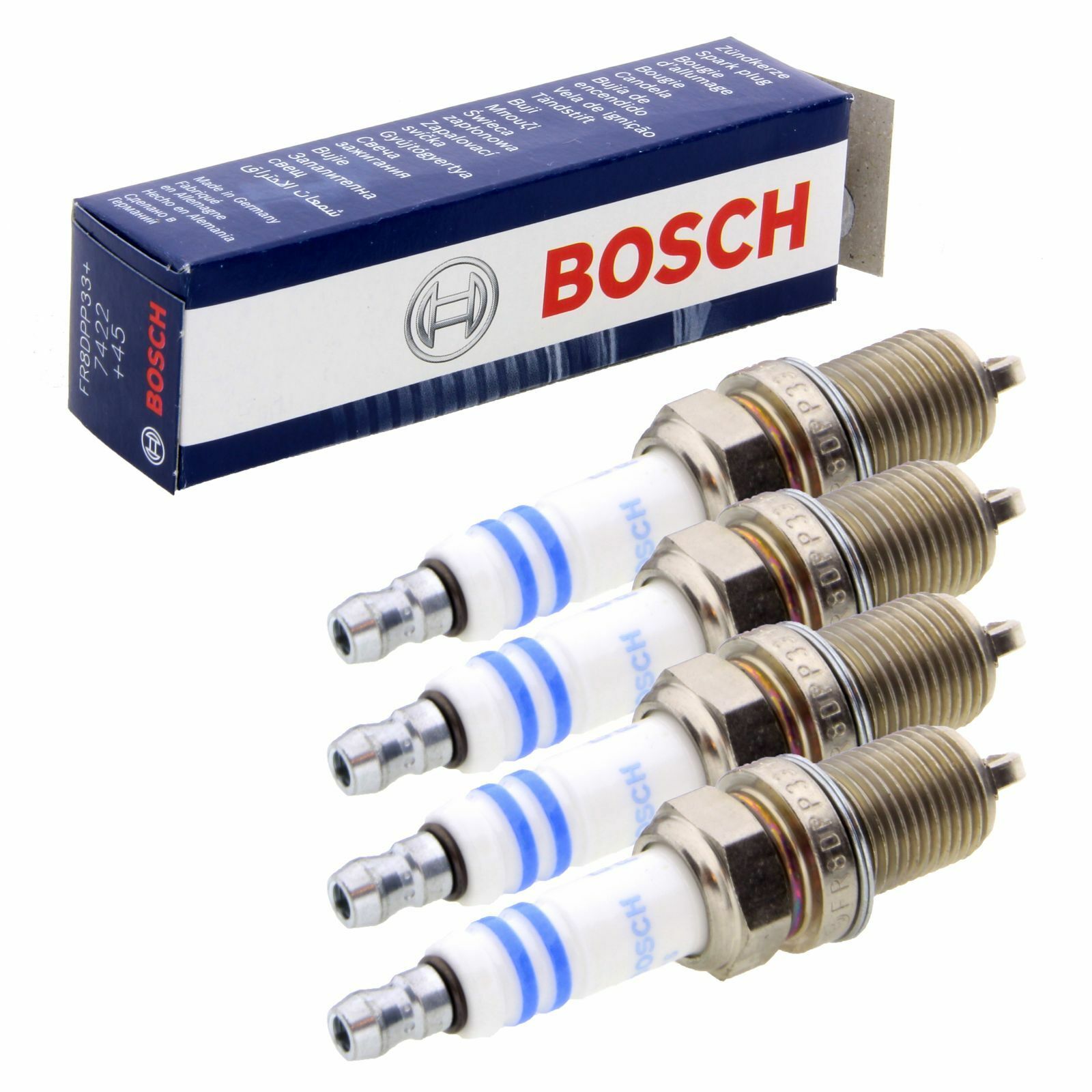 4x BOSCH FR8DPP33 Zündkerzen Alfa Romeo Chrysler KIA Mercedes Suzuki Toyota