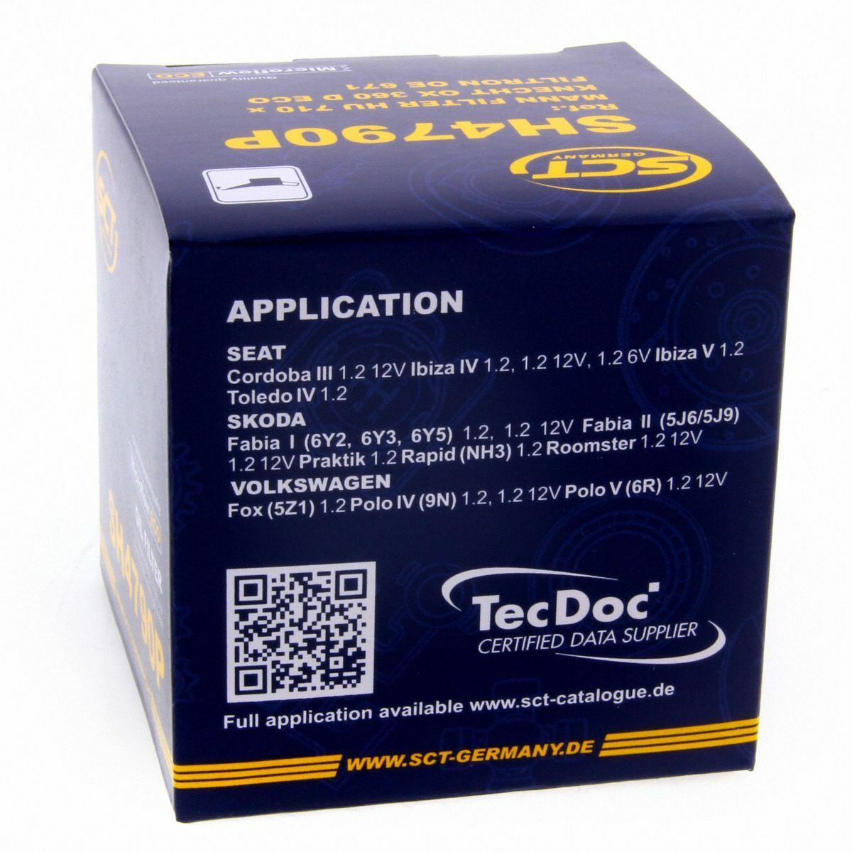 SCT Ölfilter SH4790P Filter Motorfilter Servicefilter Patronenfilter Seat Skoda VW