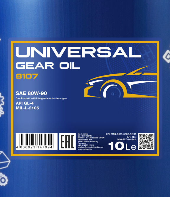 40 Liter (4x10) MANNOL Universal Getriebeöl 80W-90 API GL 4 80W90 Getriebe Öl