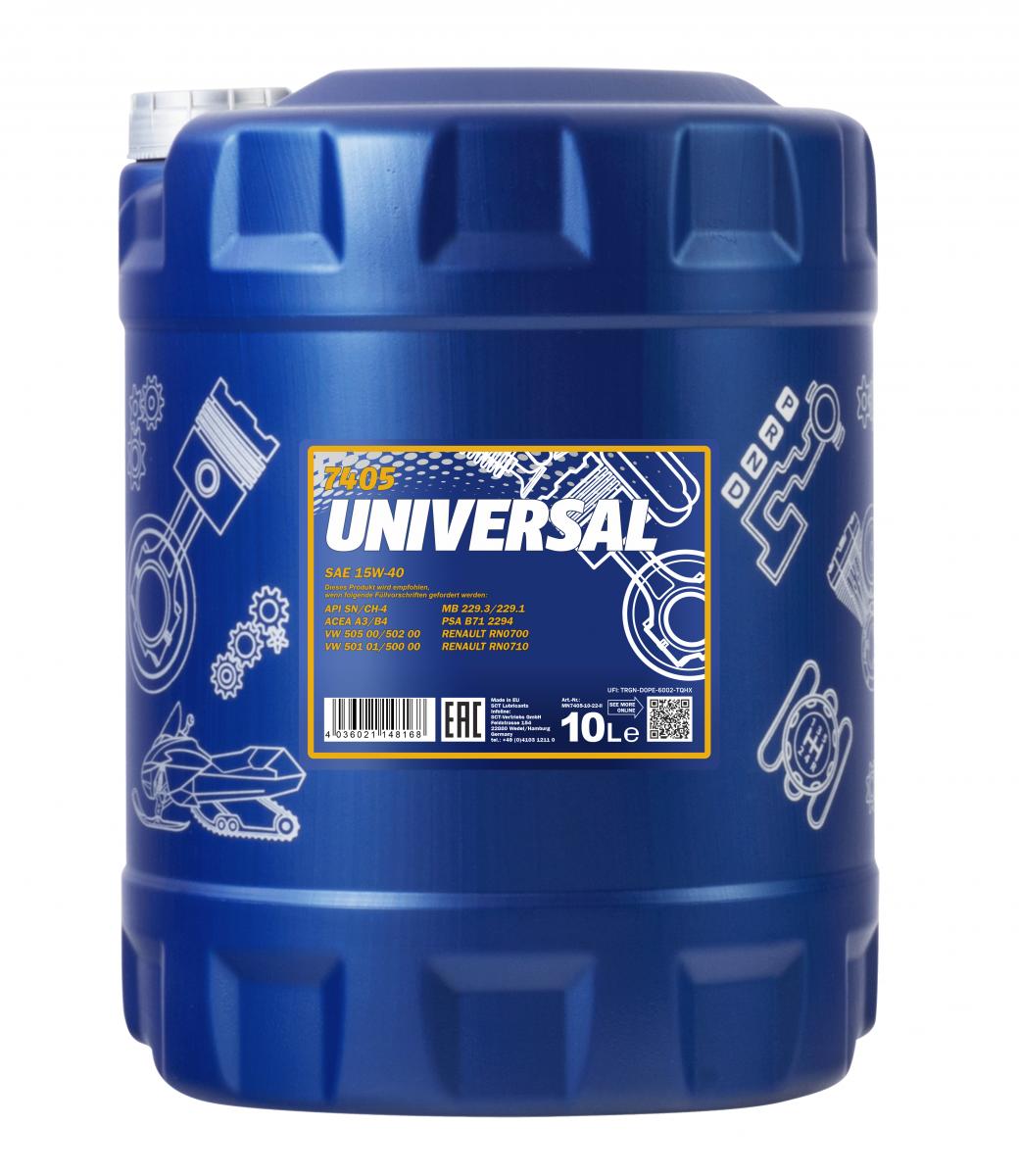 10 Liter MANNOL Universal Motoröl 15W-40 API SN/CH-4 SAE 15W-40 