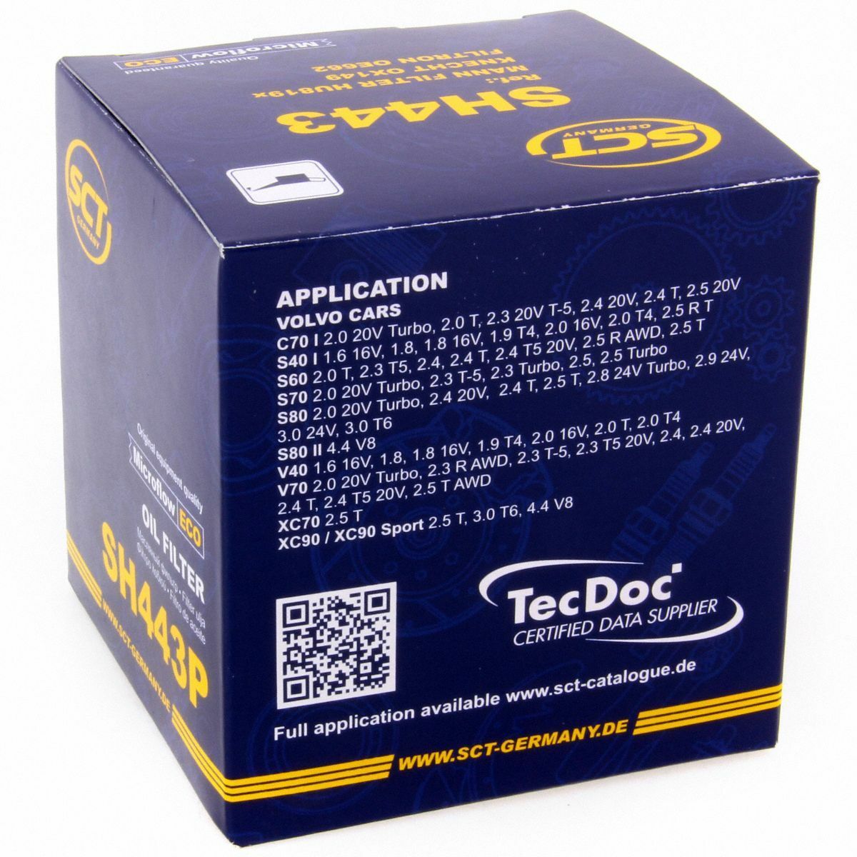 SCT Ölfilter SH 443 P Filter Motorfilter Servicefilter Patronenfilter Volvo