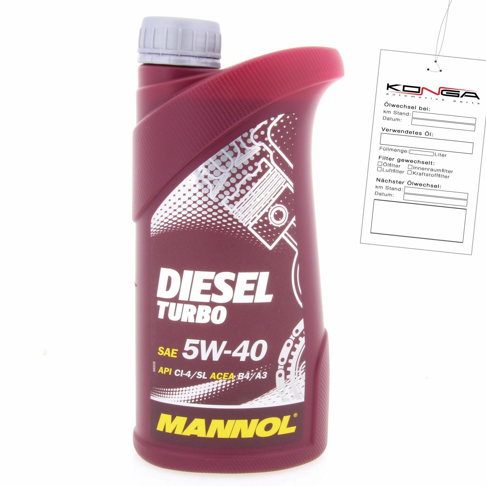 1 Liter MANNOL Diesel Turbo 5W-40 API CI-4/SN Motoröl 5W40 4036021101101