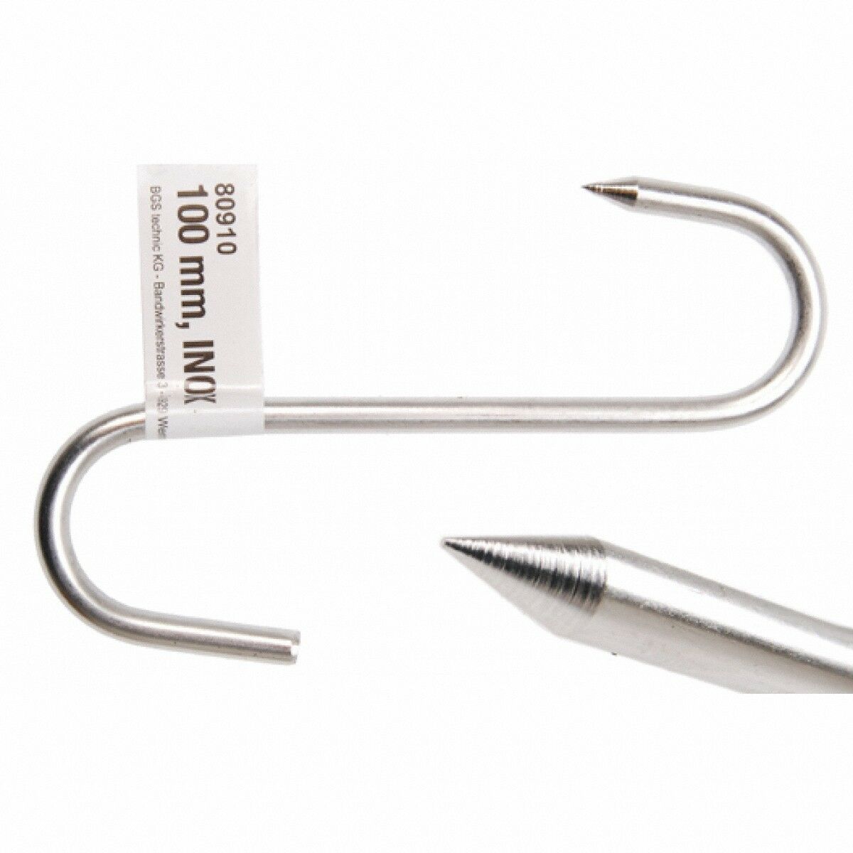 Fleischerhaken, 100 mm, INOX
