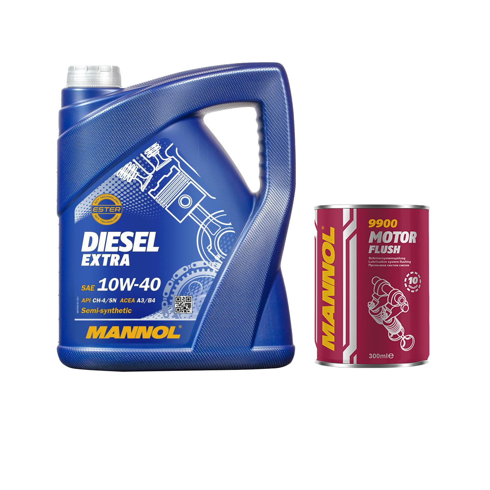 1x5 Liter MANNOL Diesel Extra 10W-40 API CH-4 SL Motoröl 10W40 1x Motor Flush