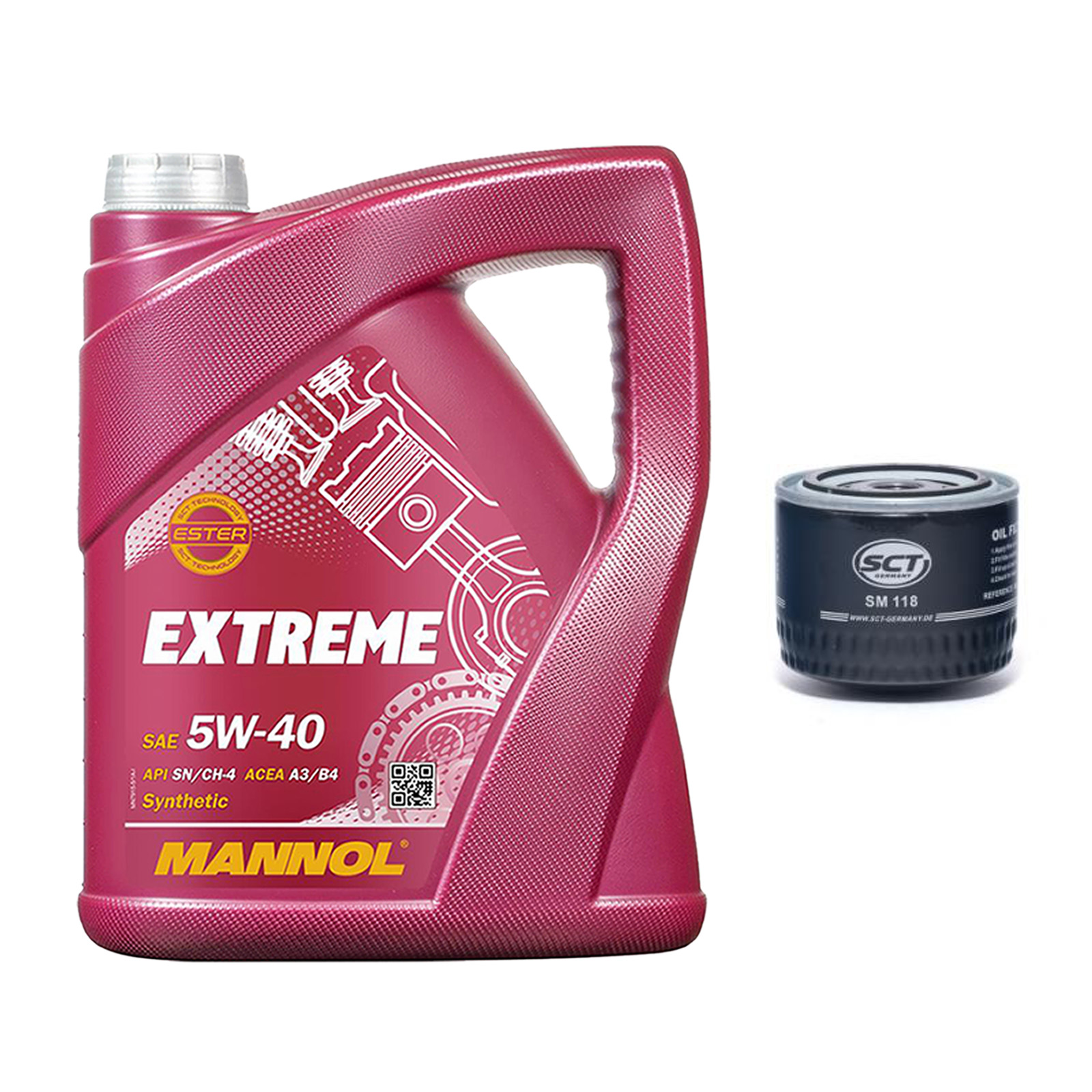 Inspektionskit MANNOL Extreme 5W-40 für Volvo 480 E 2.0 440 K 1.8 460 L 1.6