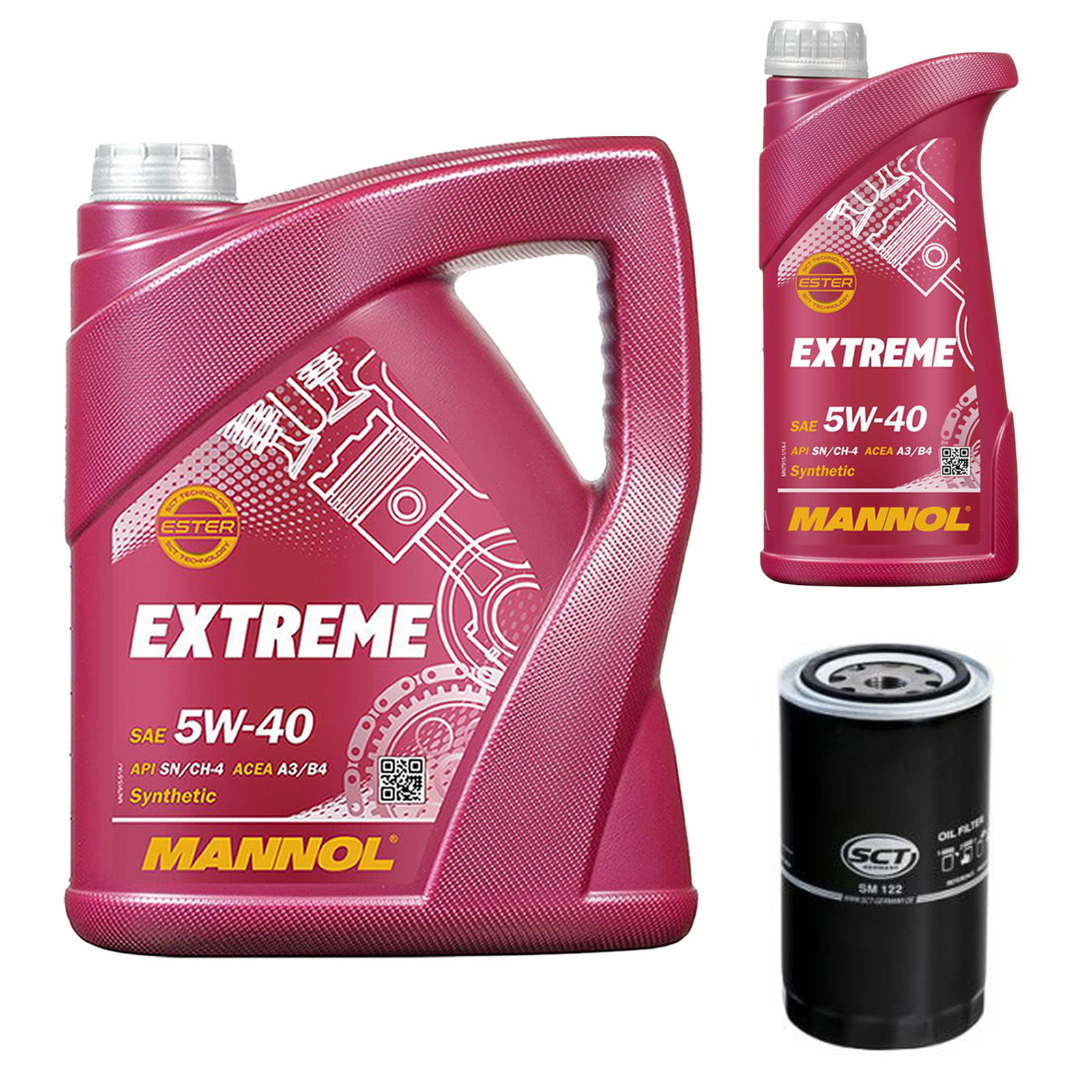 Inspektionskit MANNOL Extreme 5W-40 für Vw Transporter Iv Bus 2.5 Tdi Syncro