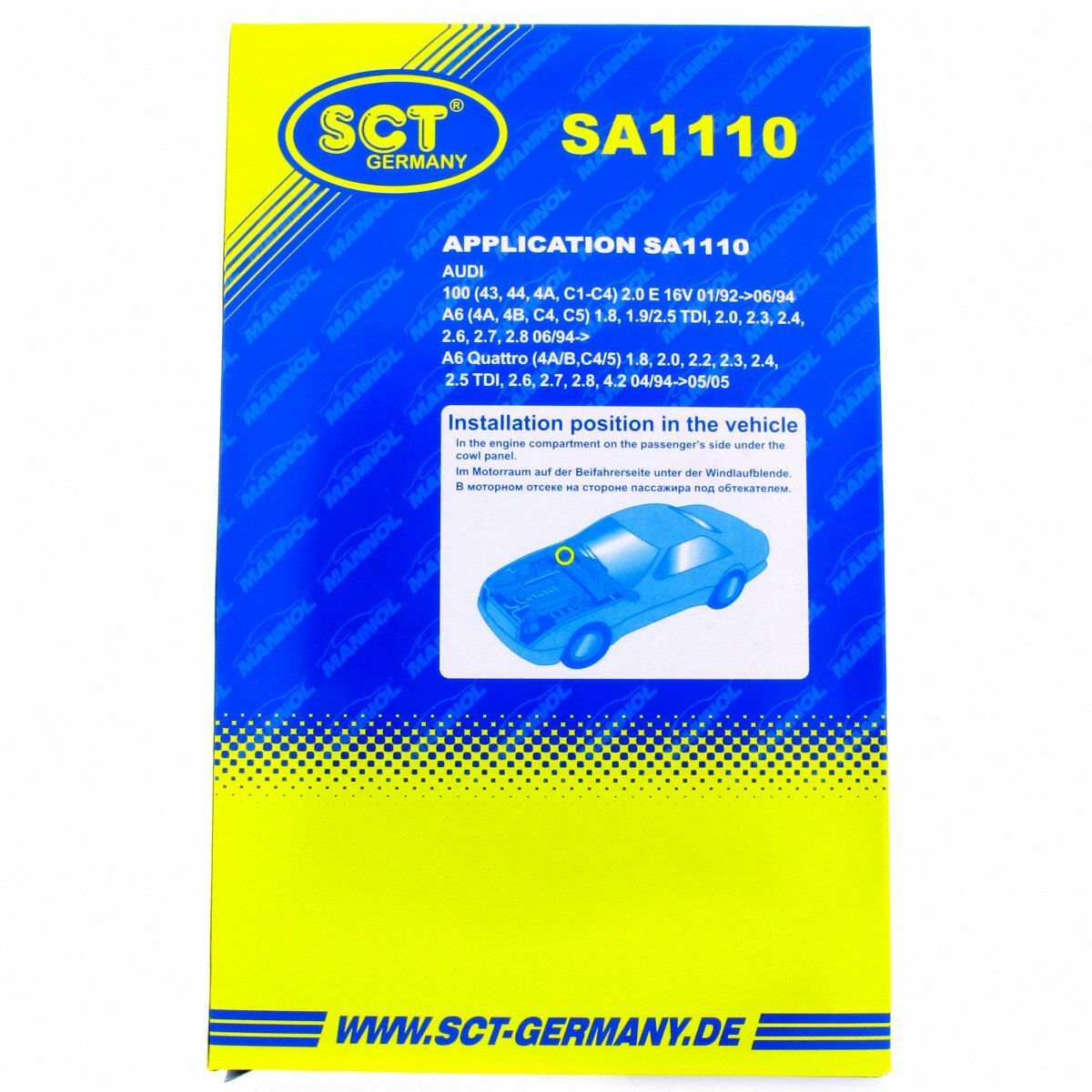 SCT Innenraumfilter Luftfilter SA 1110 Pollenfilter Luft Filter Audi A6