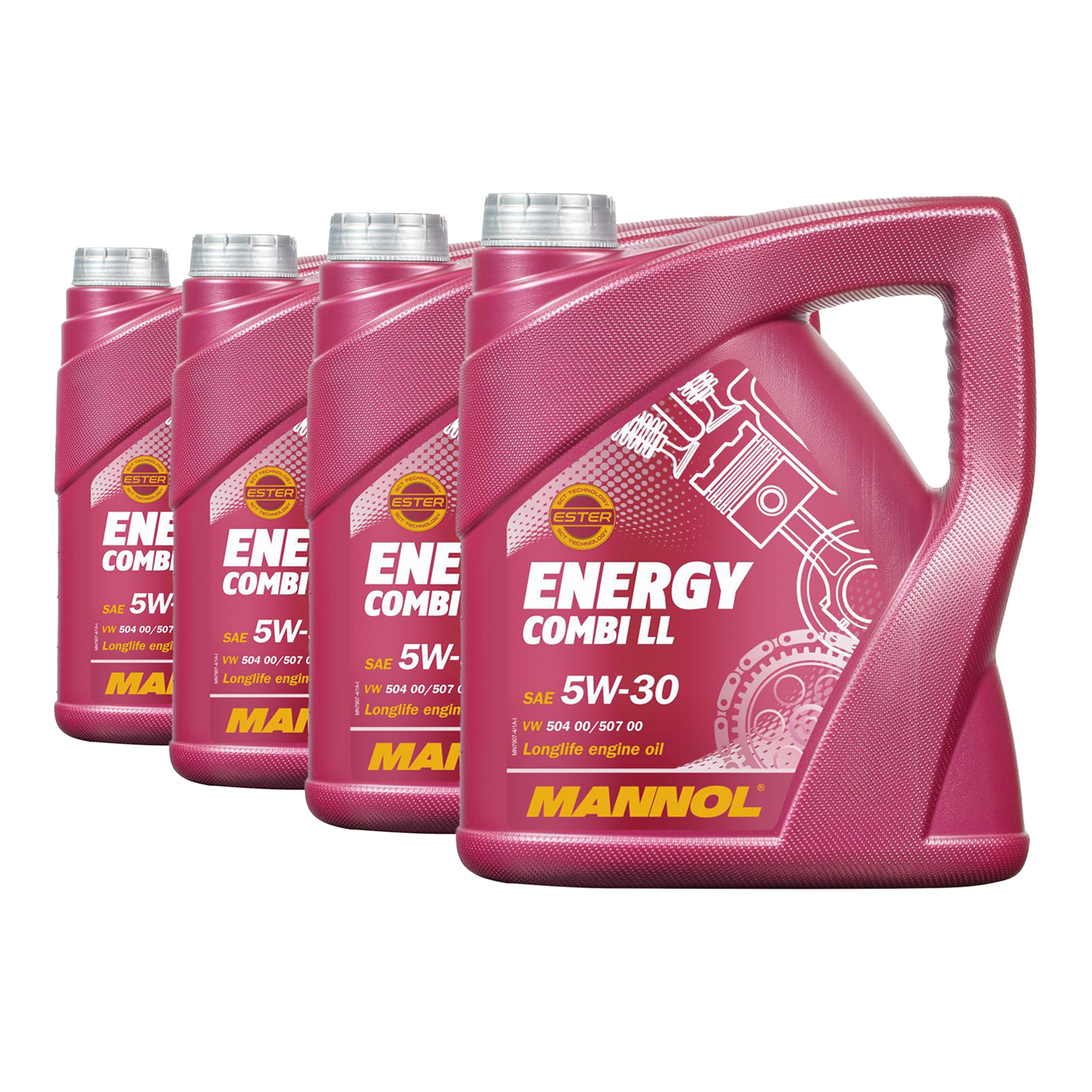 16 Liter (4x4) MANNOL Energy Combi LL 5W-30 API SN Motoröl 5W30 4036021401300