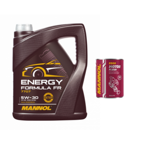 5 Liter MANNOL Energy Formula FR 7707 5W-30 API SN Motoröl + 1x Motor Flush
