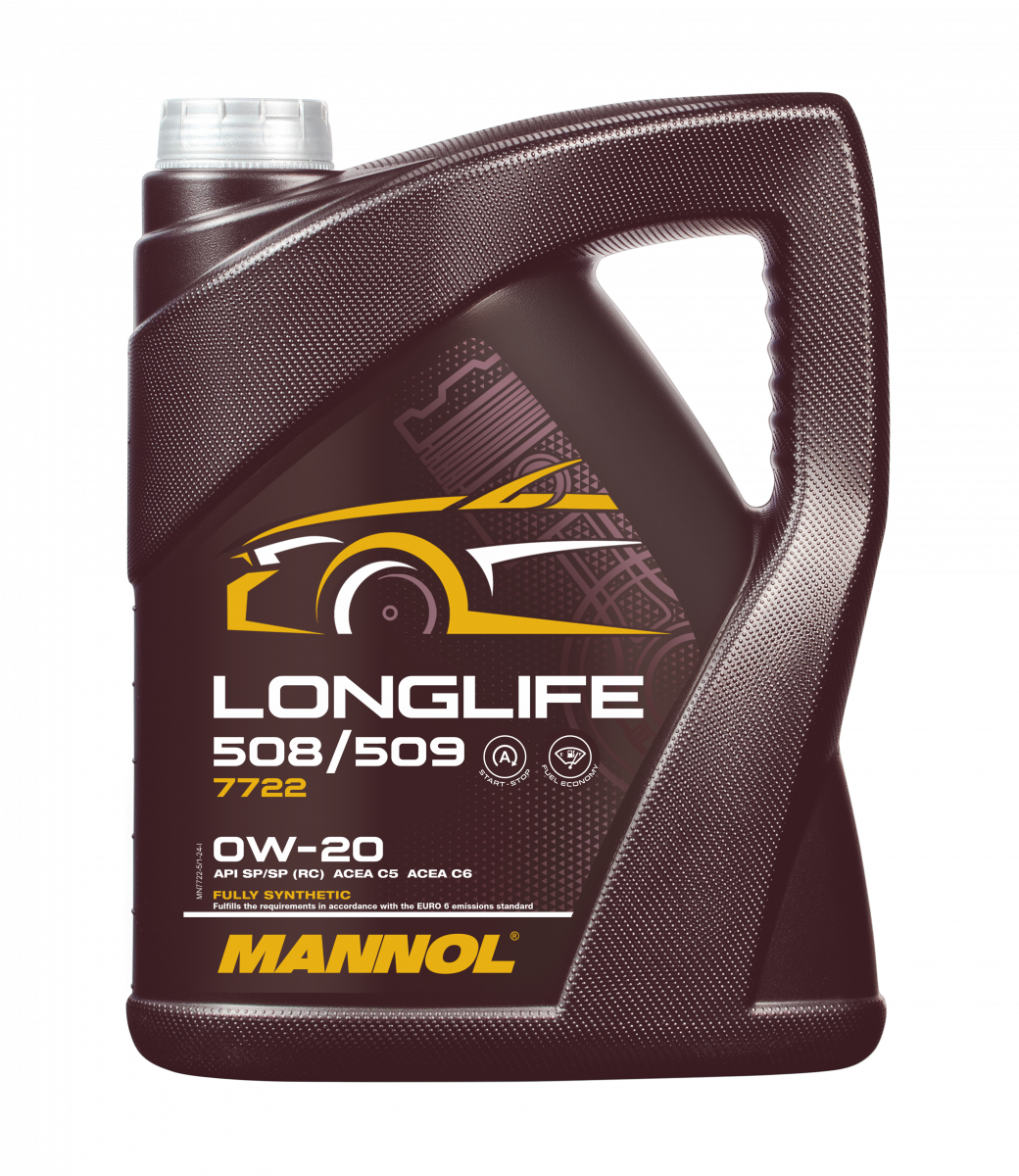 20 Liter (4x5) MANNOL Longlife Motoröl 508/509 MN7722 SAE 0W-20 API SP (RC) 