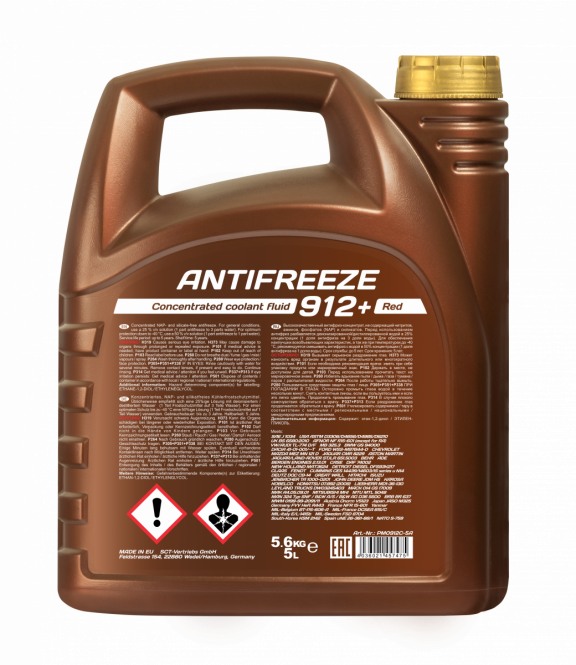 5 Liter PEMCO ANTIFREEZE 912+ Kühlerfrostschutz Konzentrat rot PM0912C