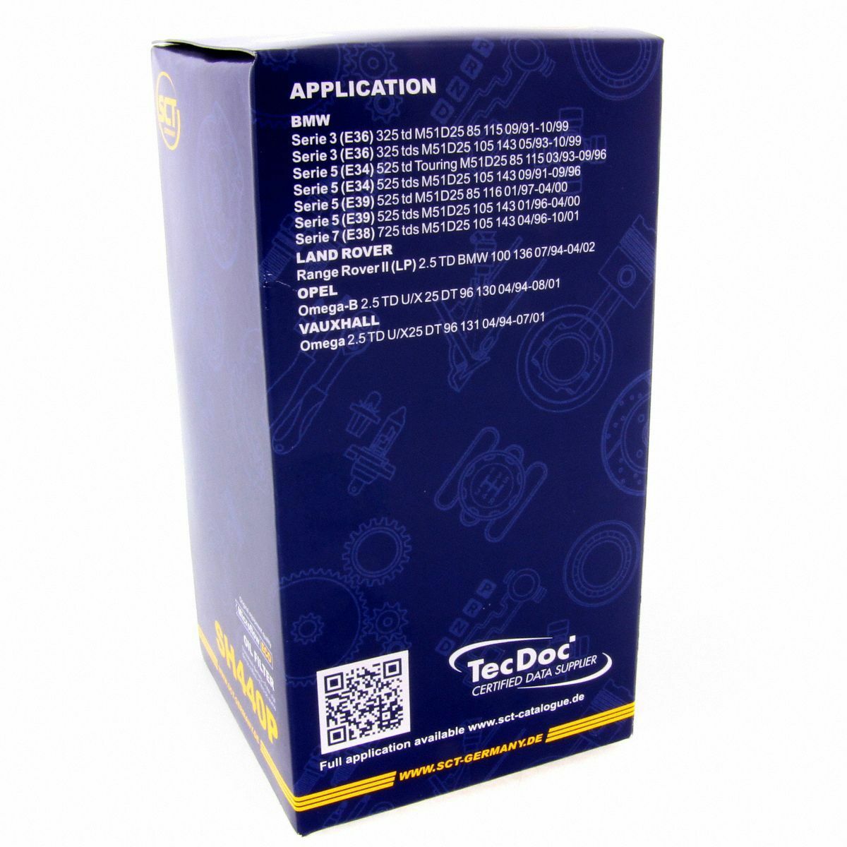 SCT Ölfilter SH 440 P Filter Motorfilter Servicefilter Patronenfilter passend für BMW Land Rover Opel