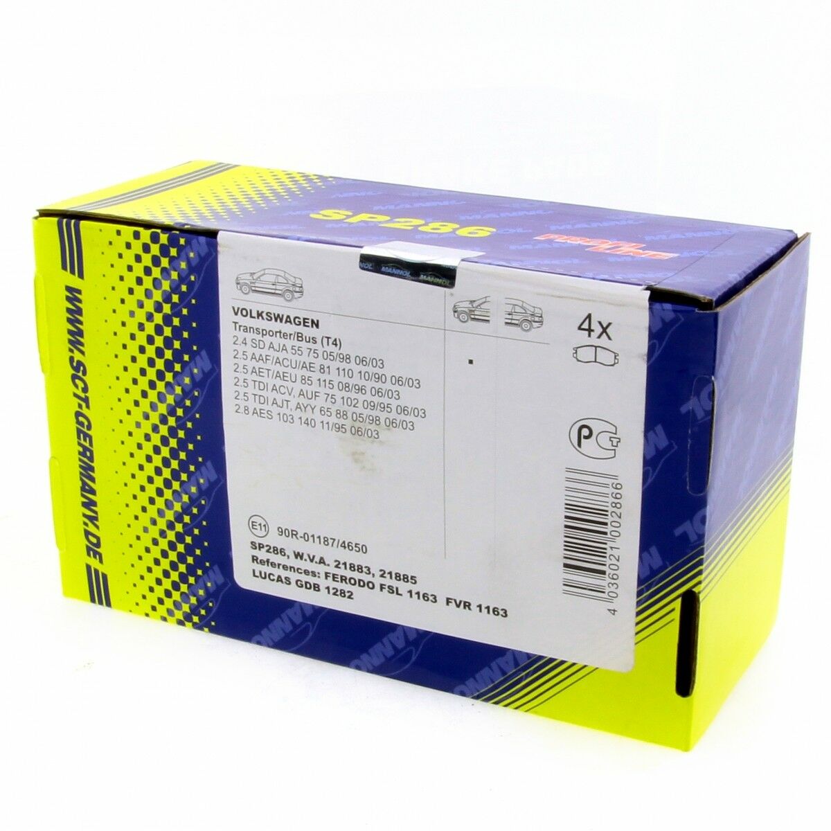 *** SCT Bremsbeläge SP286PR Bremsklötze Bremsbelagsatz Bremsen vorne passend für VW VAG