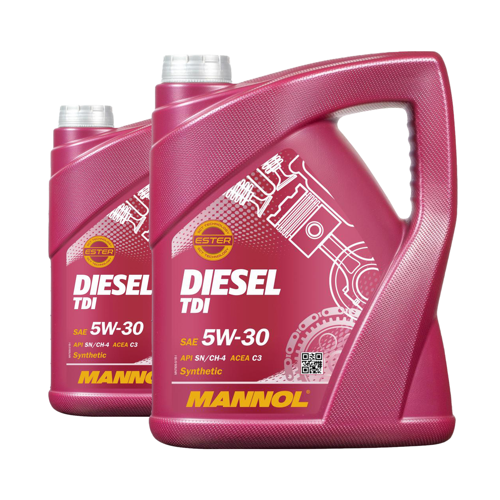 10 Liter (2x5 Liter) MANNOL Diesel TDI 5W-30 API SN CH-4 Motoröl 5W30 4036021501369