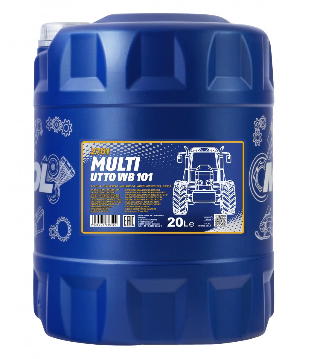 20 Liter MANNOL Multi UTTO WB 101 API GL-4 Traktoröl JOHN DEERE J20C/J20D Kubota