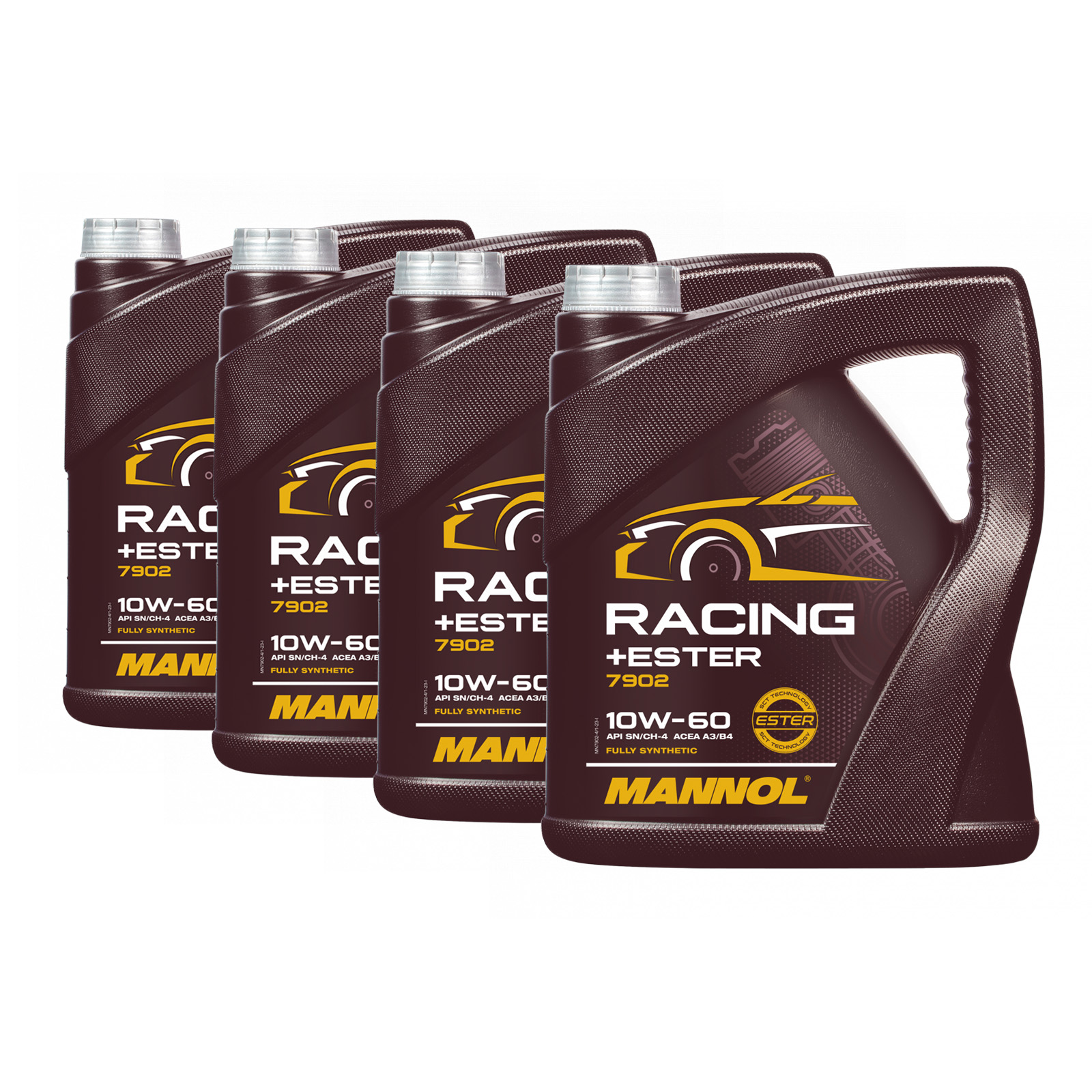 16 Liter (4x4) MANNOL Racing Ester 10W-60 API SN CH-4 Motoröl 10W60 16 Liter (4x4) MANNOL Racing Ester 10W-60 API SN CH-4 Motoröl 10W60