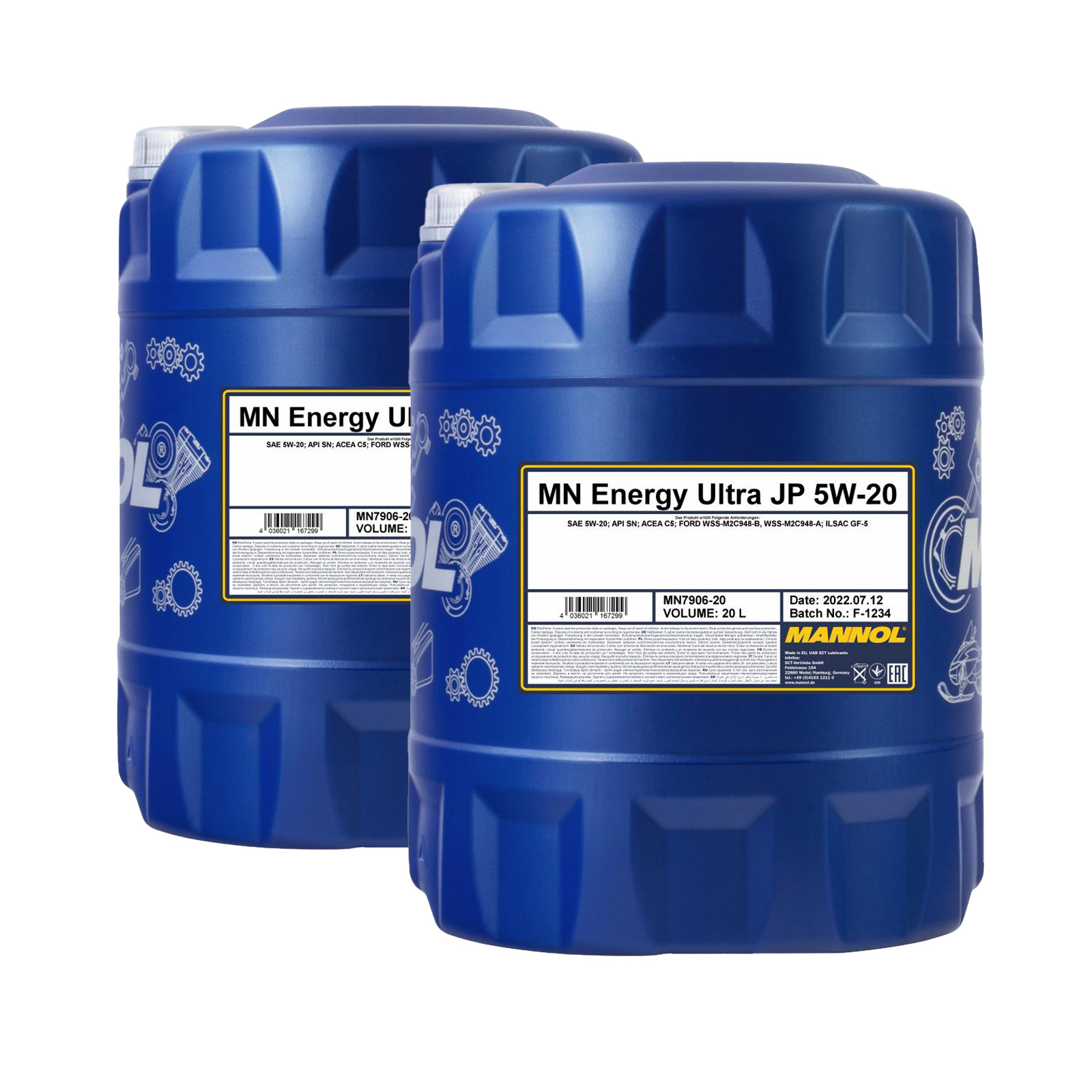 40 Liter (2x20) MANNOL Energy Ultra JP 5W-20 API SP (RC) 7906 Motoröl 40 Liter (2x20) MANNOL Energy Ultra JP 5W-20 API SP (RC) 7906 Motoröl