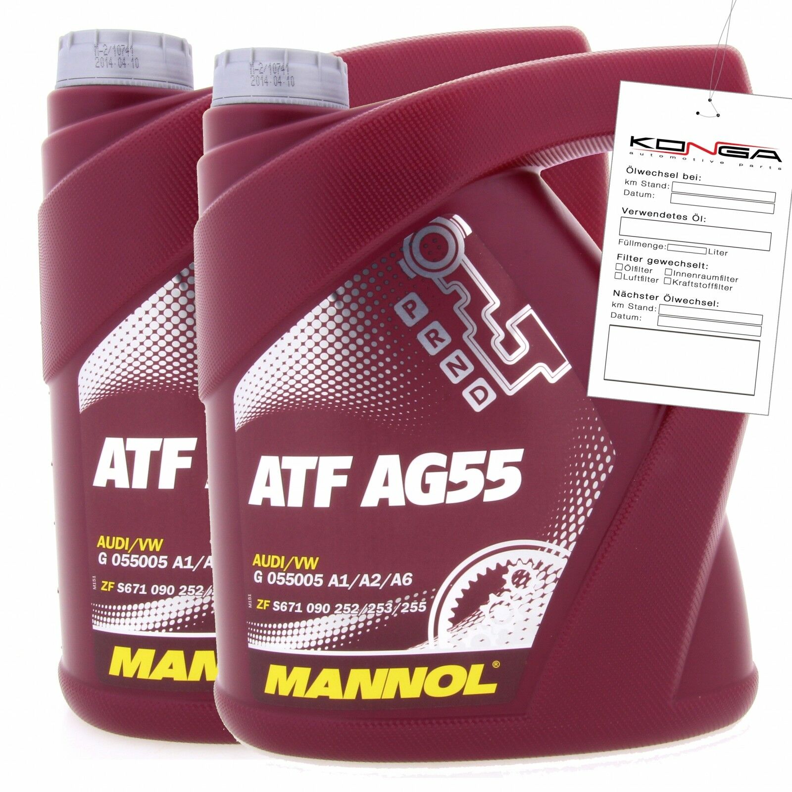 8 Liter (2x4) MANNOL ATF AG55 Getriebeöl Automatikgetriebe Öl 4036021403069
