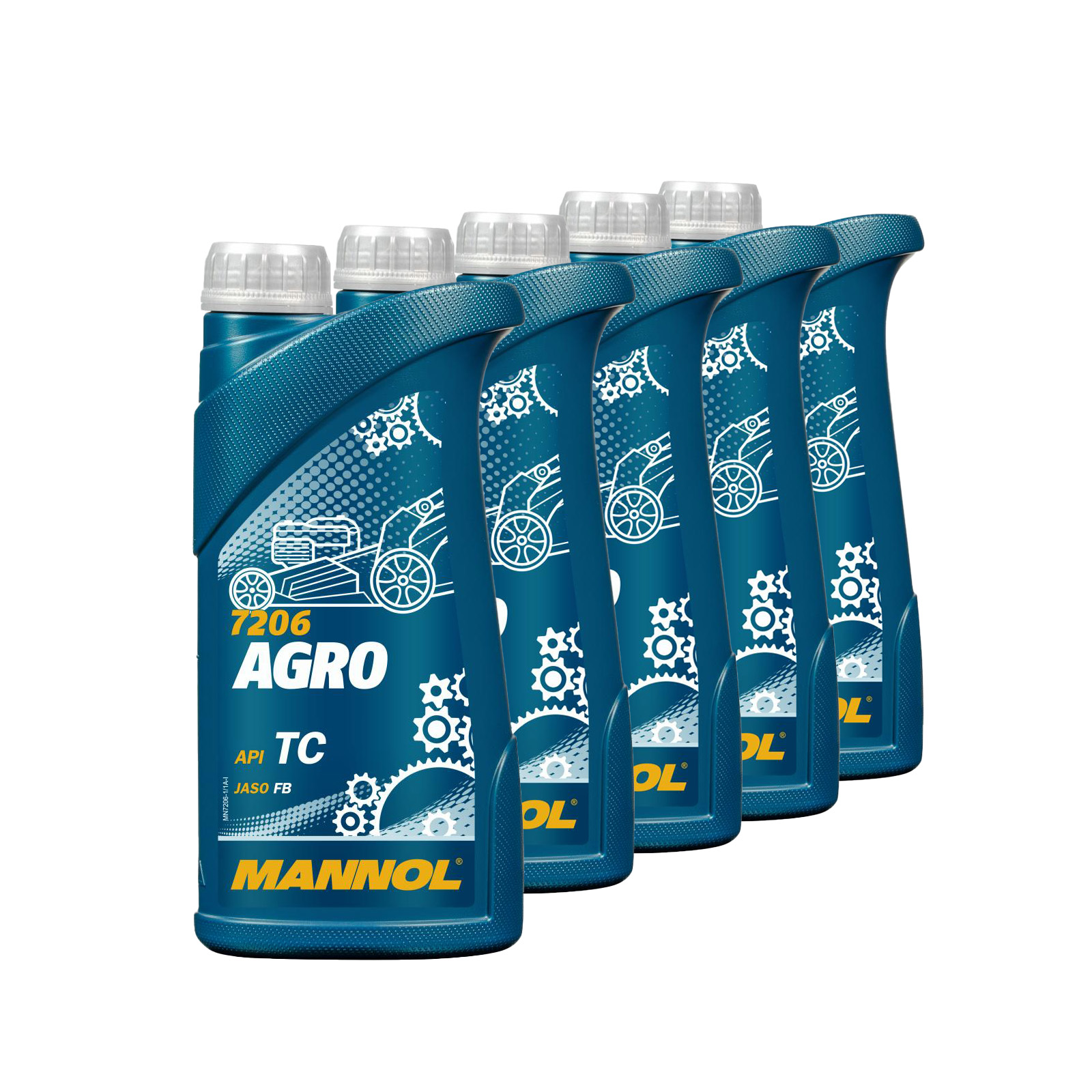 5 Liter (5x1) MANNOL Agro API TC Öl für Gartengeräte Öl für Gartengeräte