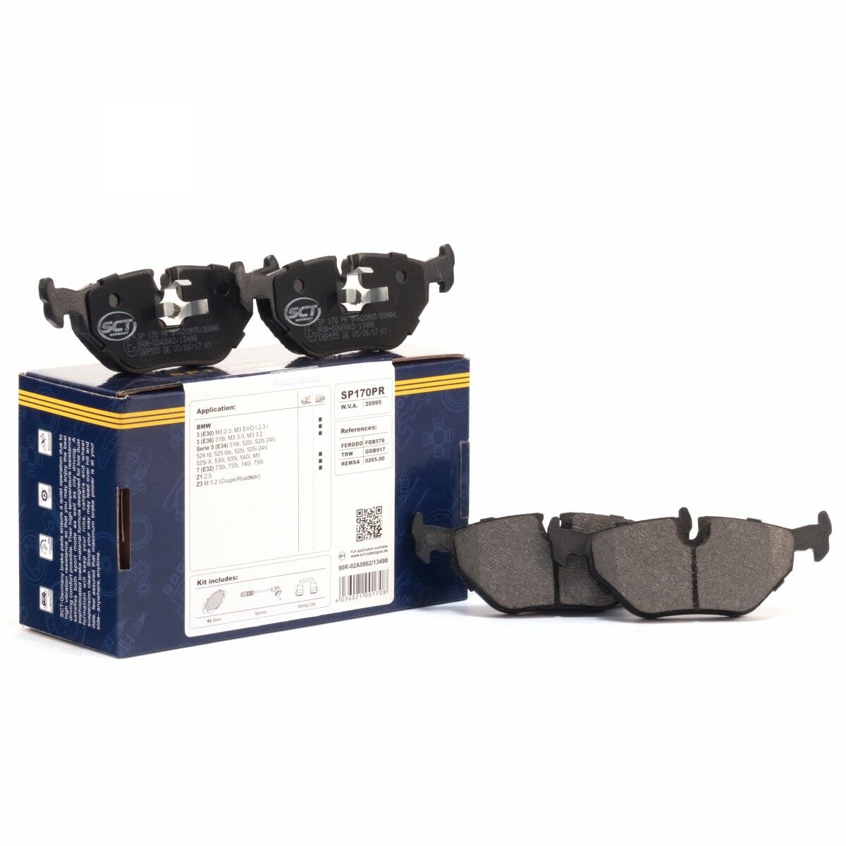SCT Bremsbeläge SP170PR Bremsklötze Bremsbelagsatz Bremsen hinten passend für BMW 3er