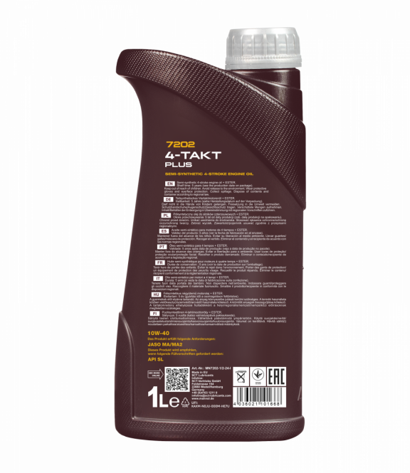 3 Liter (3x1) MANNOL 4-Takt Plus 10W-40 7202 API SL Motorradöl