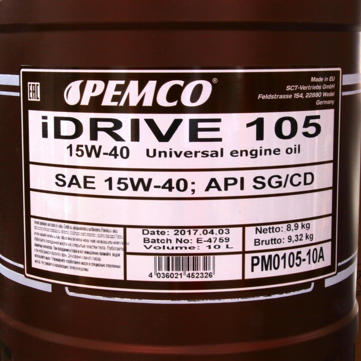 80 Liter (4x20) PEMCO SAE 80W-90 iPOID 548 Getriebeöl +Ablasshahn