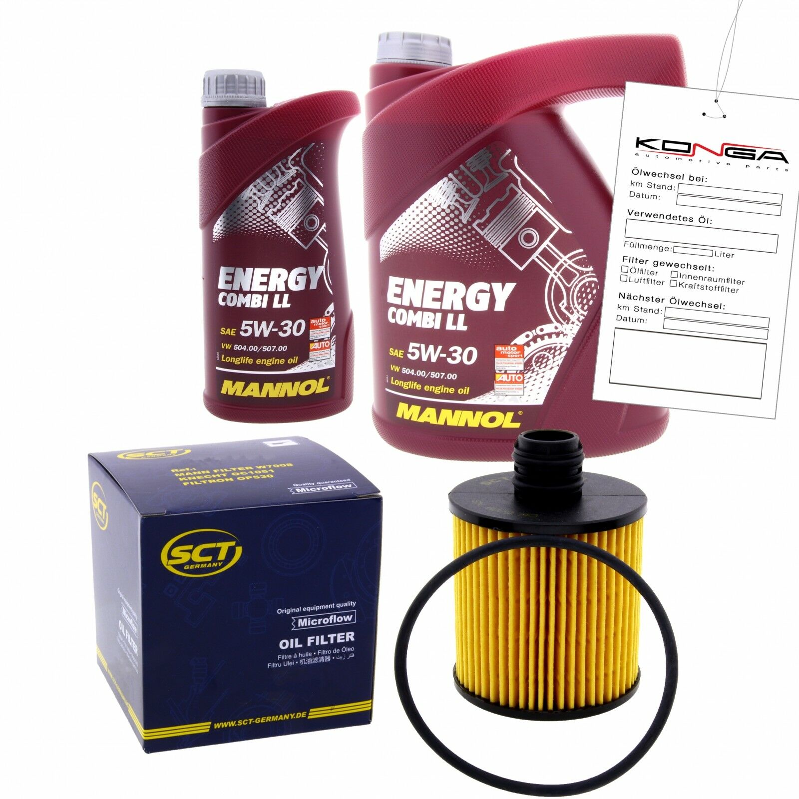 Inspektionskit MANNOL Combi LL 5W-30 für Vw Transporter Iv Bus 2.8 Vr6 Phaeton