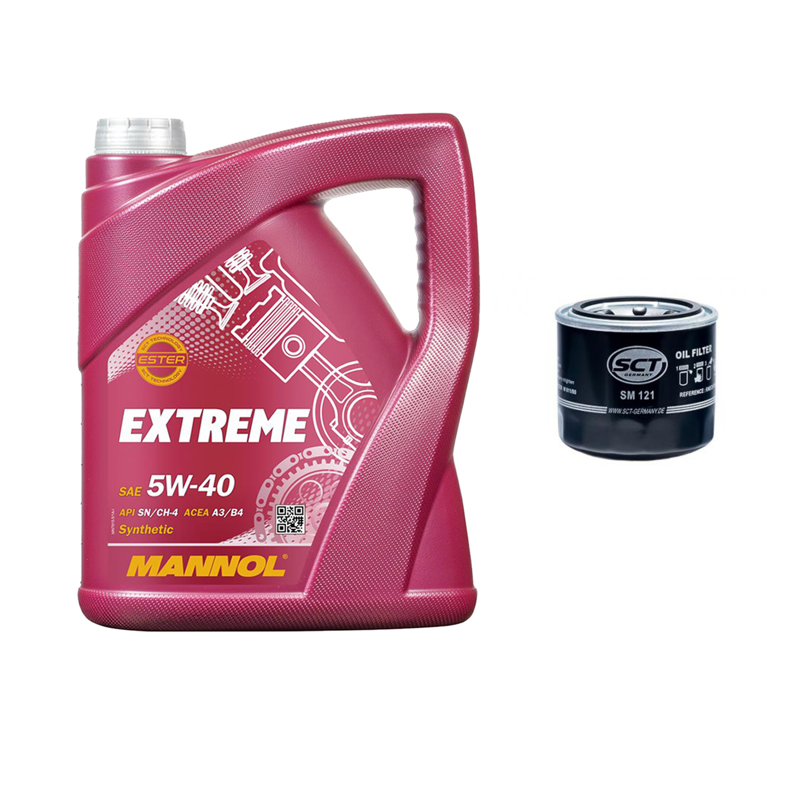 Inspektionskit MANNOL Extreme 5W-40 passend für Mitsubishi Santamo 2.0 16v 4WD I Lancer