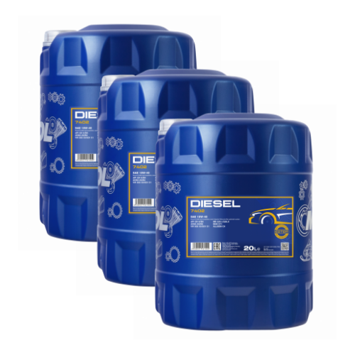 60 Liter (3x20) MANNOL Diesel 15W-40 CH-4 SL 15W40 Motoröl ÖL 4036021161440