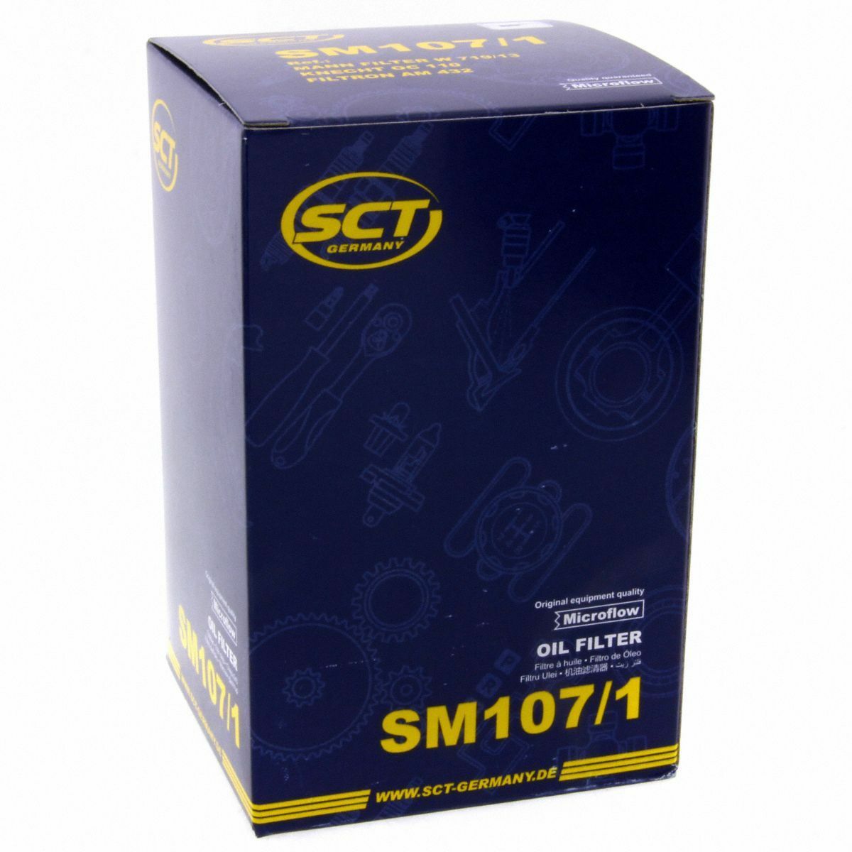 SCT Ölfilter SM107/1 Servicefilter Anschraubfilter passend für Alfa Romeo Jeep Mercedes-Benz Opel