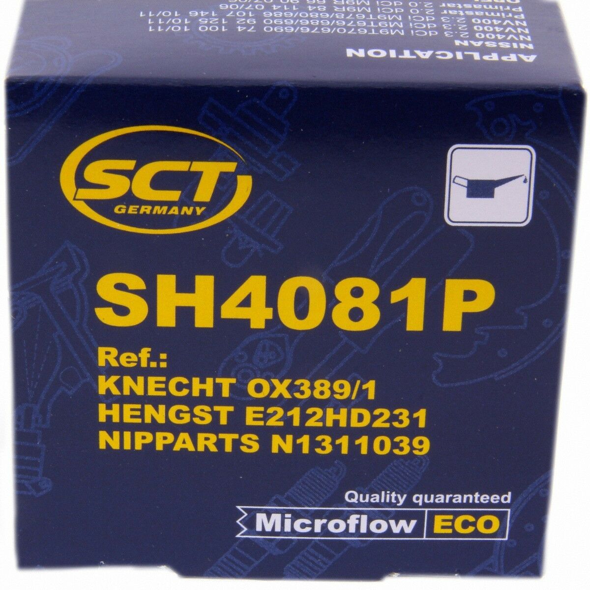 SCT Ölfilter SH4081P Filter Servicefilter Patronenfilter passend für Nissan Opel Renault