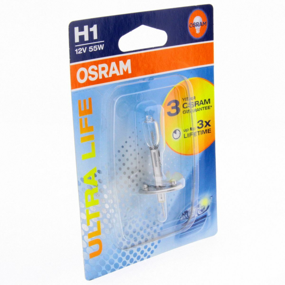 H1 OSRAM Ultra Life 3x Longlife Halogenlampe 64150ULT-01B Blister Box 1 Stück