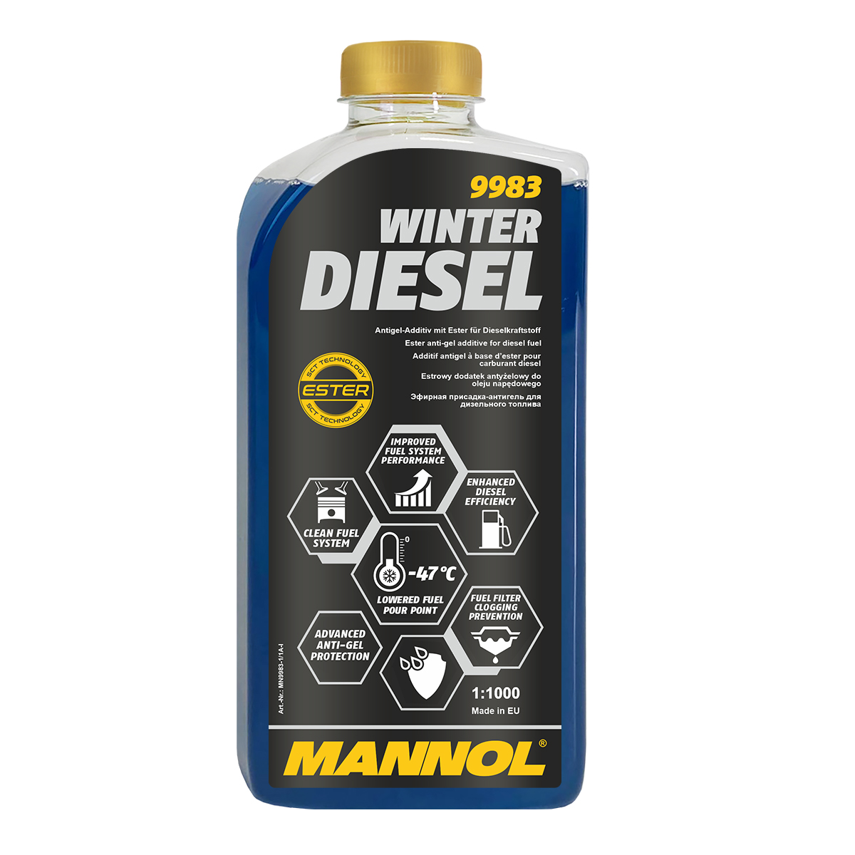 1 Liter MANNOL Winter Diesel 9983 Kraftstoff Additiv Anti-Gel-Additiv 