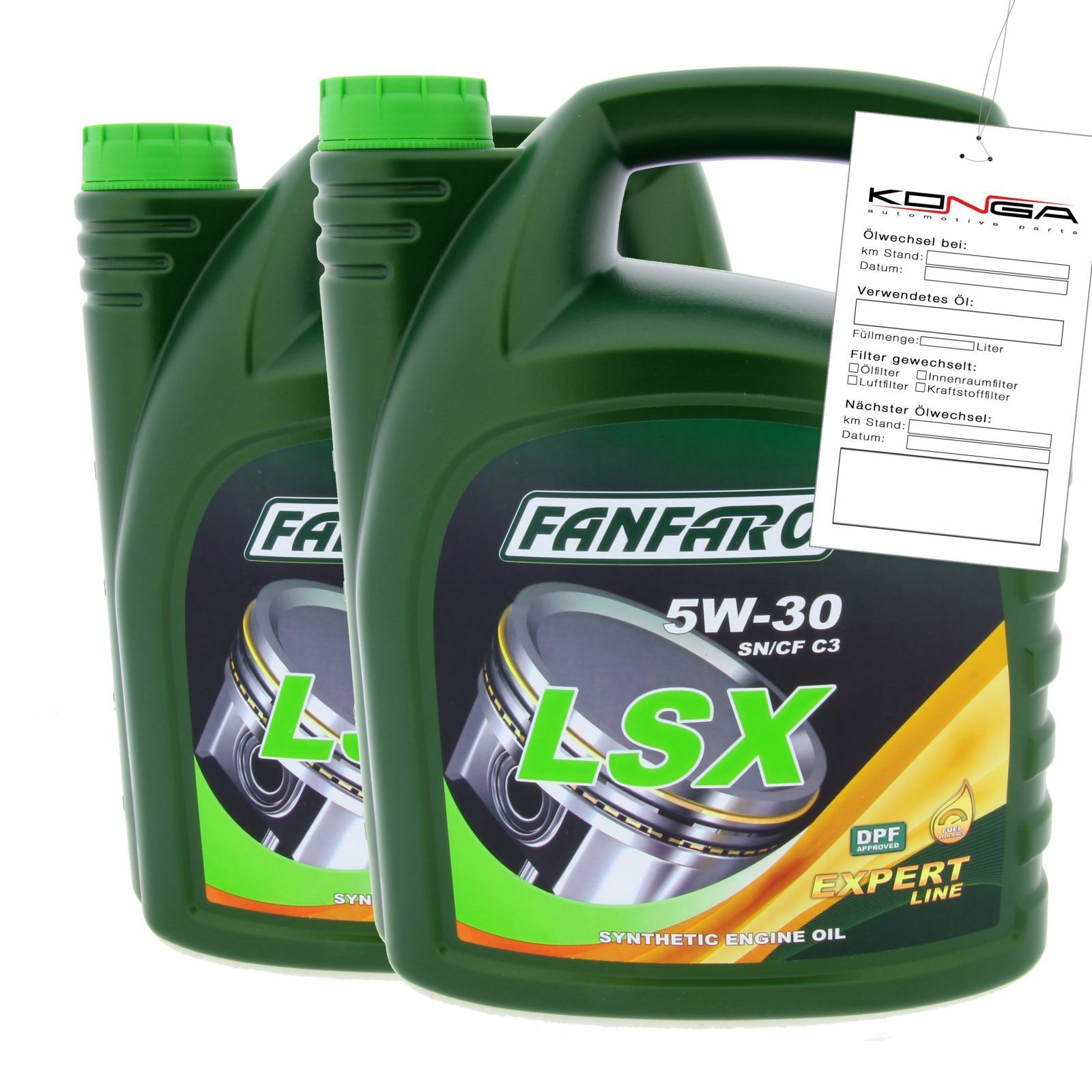 10 Liter FANFARO LSX 5W-30 SN Motoröl C3 A3 B4 passend für VW 507.00 BMW LL-04 MB 229.51