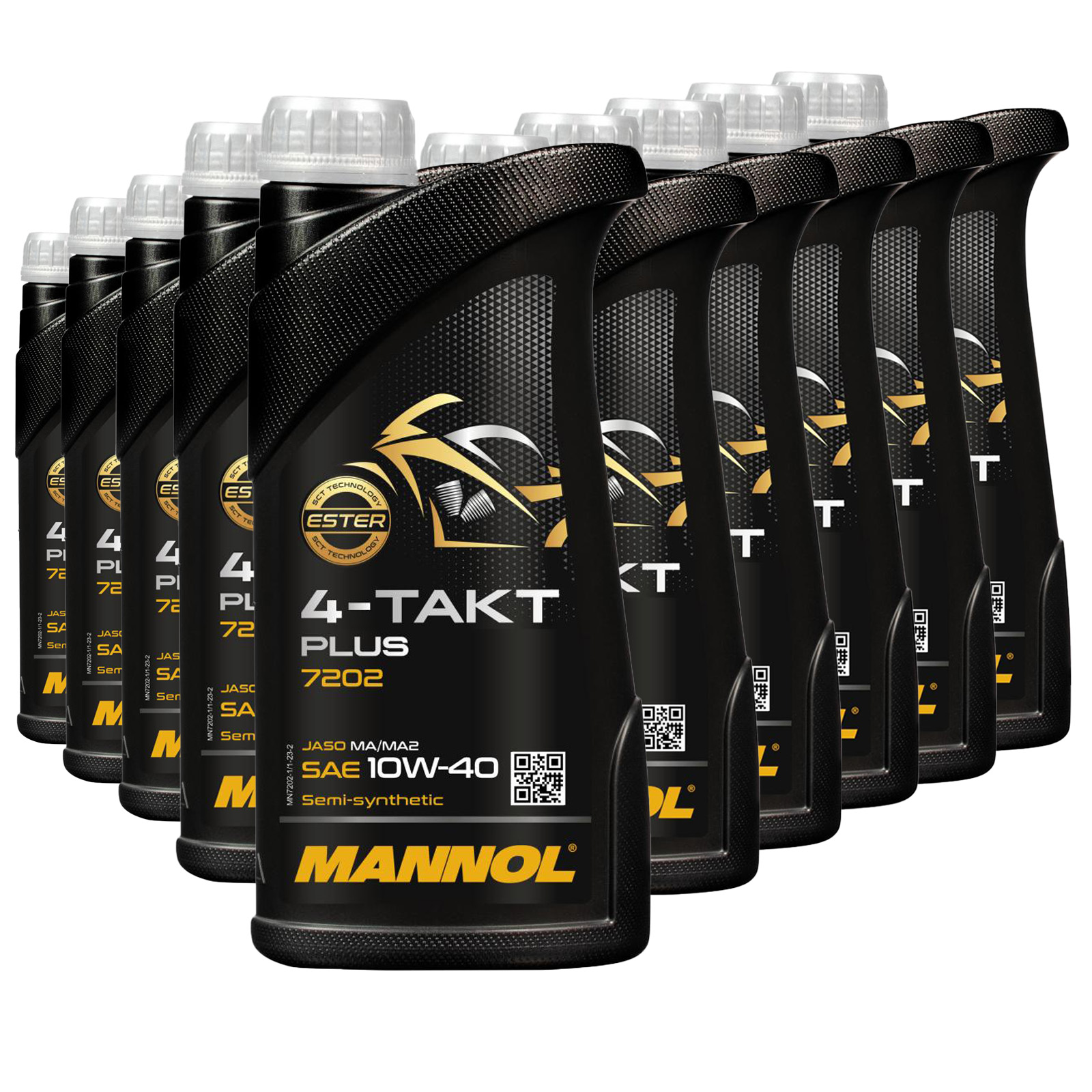 10 Liter (10x1) MANNOL 4-Takt Plus 10W-40 7202 API SL Motoröl Motorradöl 