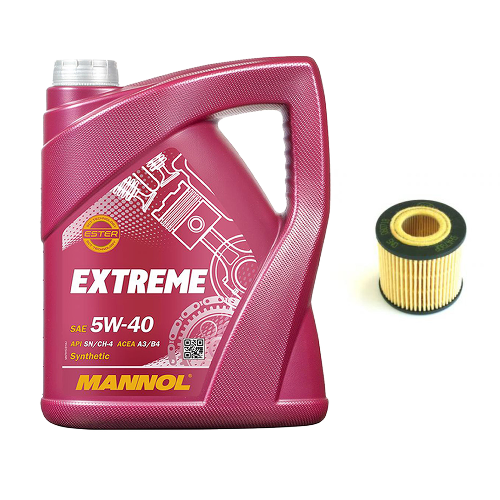 Inspektionskit Serviceset MANNOL Extreme 5W-40 passend für VW Polo 1.2 12v Fox